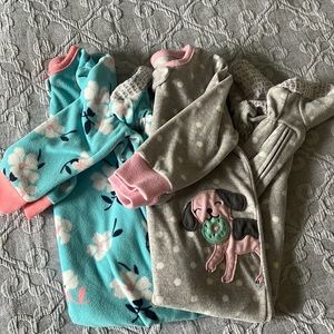 Carter’s Fleece Zip Up Pajamas - Size 18 months